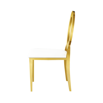 Krzesło Glamour Tap złoto-białe