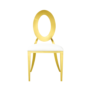 Krzesło Glamour Tap złoto-białe