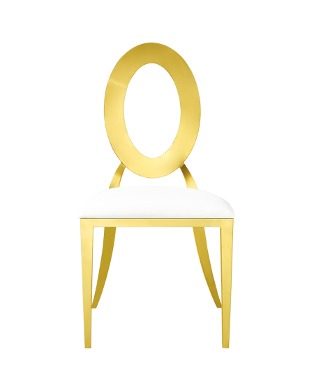 Krzesło Glamour Tap złoto-białe