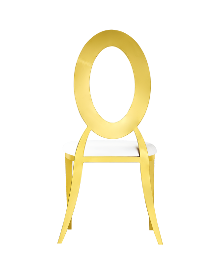 Krzesło Glamour Tap złoto-białe