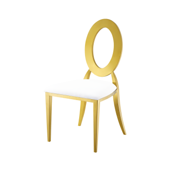 Krzesło Glamour Tap złoto-białe