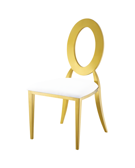 Krzesło Glamour Tap złoto-białe