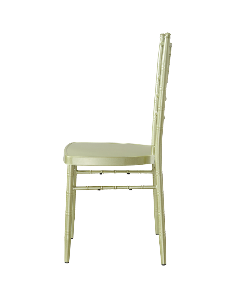 Stolička Chiavari Tiffany, kovová, champagne