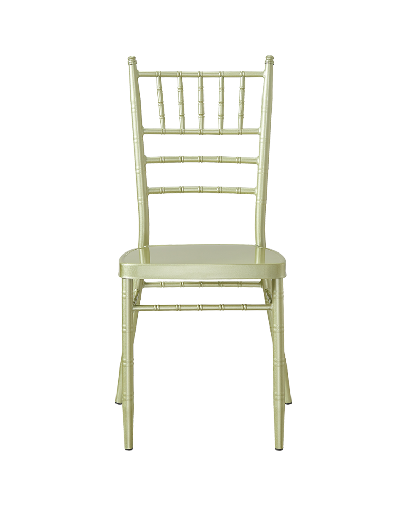 Stolička Chiavari Tiffany, kovová, champagne