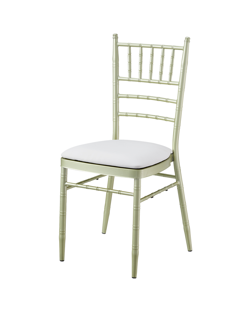 Stolička Chiavari Tiffany, kovová, champagne