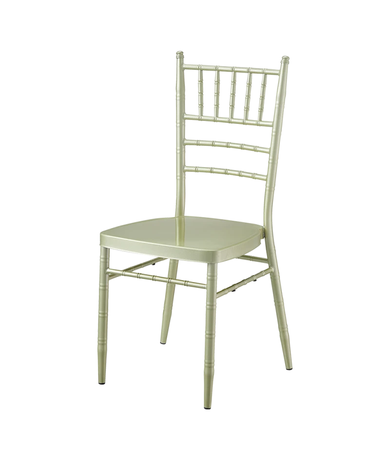 Stolička Chiavari Tiffany, kovová, champagne