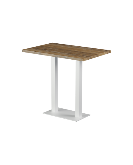 Stolik Alfa Bar Duo biały blat laminowany