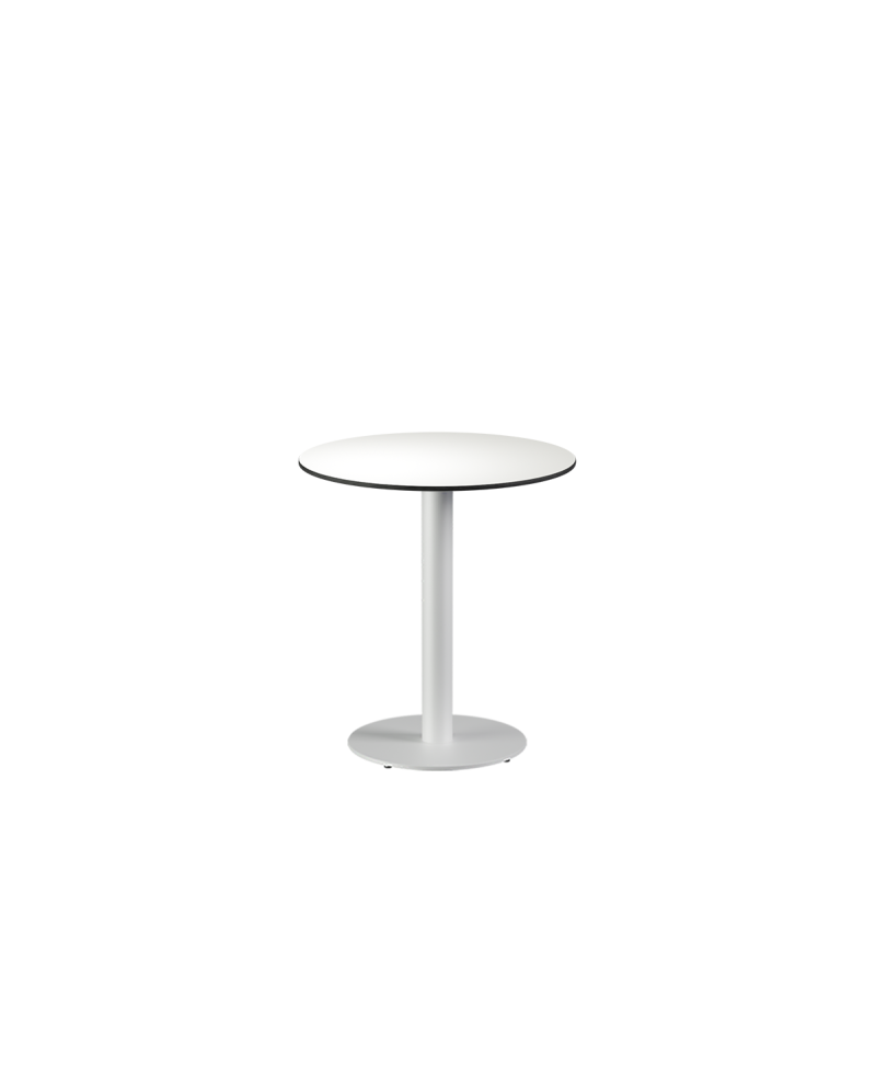 Stolik Alfa R biały blat HPL