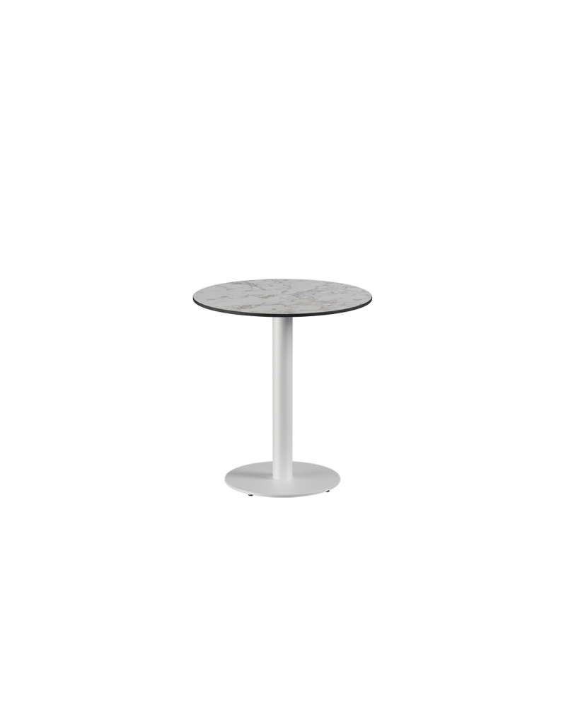 Stolik Alfa R biały blat HPL