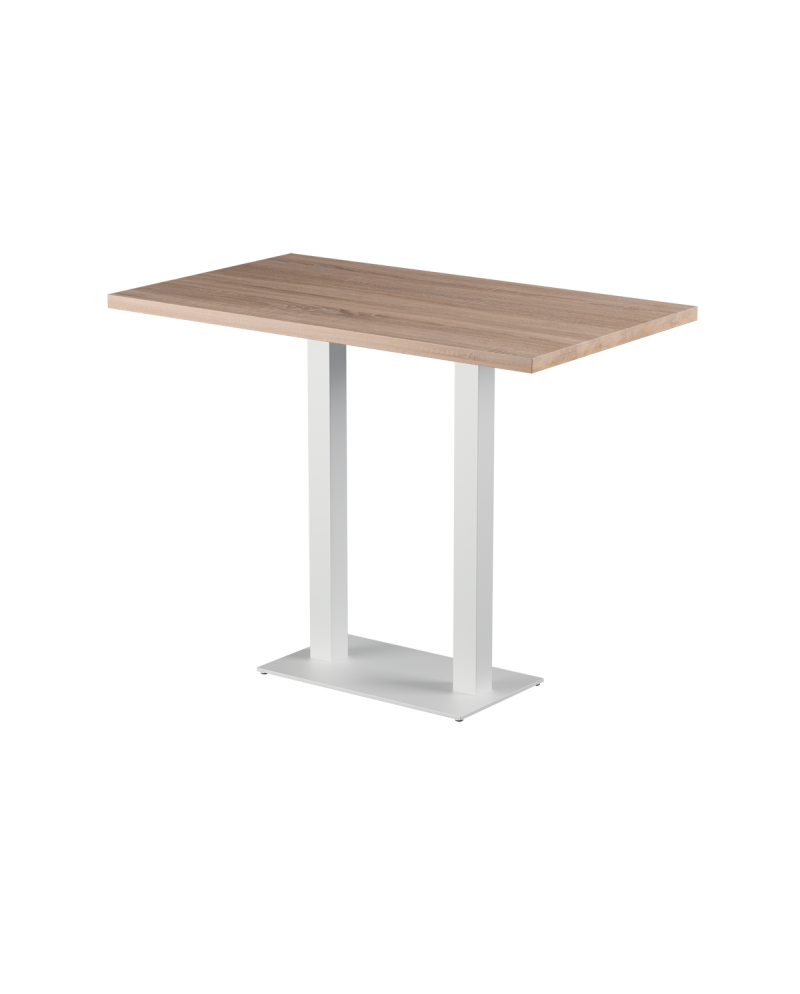 Stolik Alfa Bar Duo biały blat laminowany