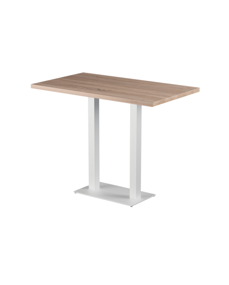 Stolik Alfa Bar Duo biały blat laminowany