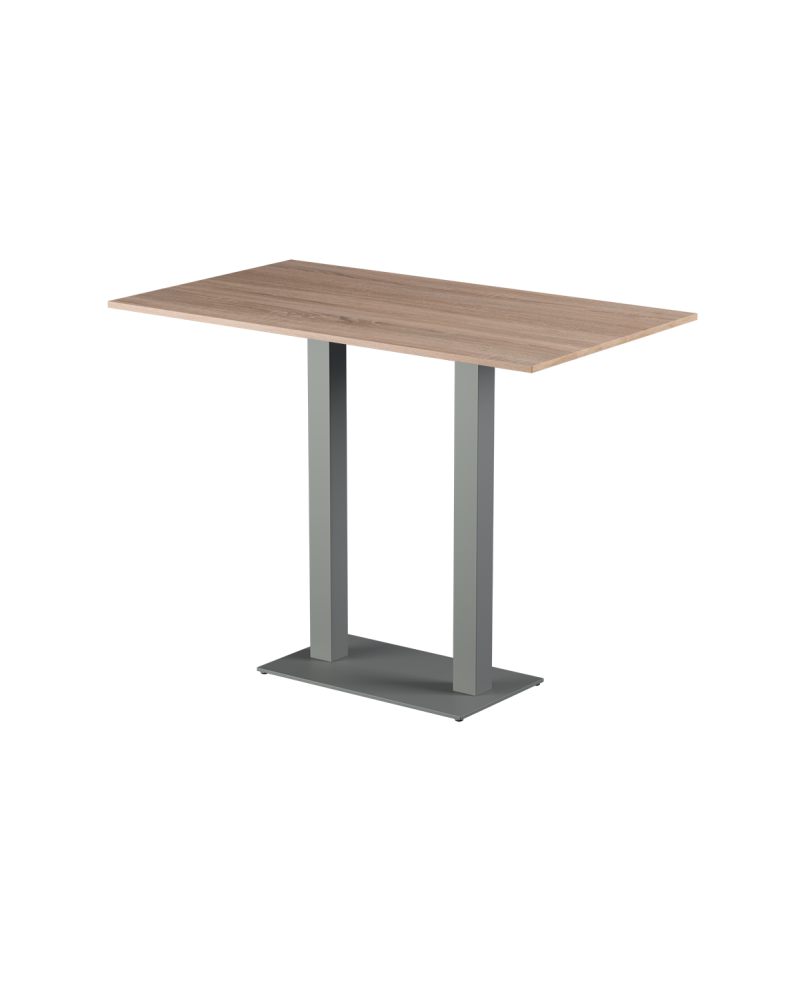 Stolik Alfa Bar Duo szary blat laminowany