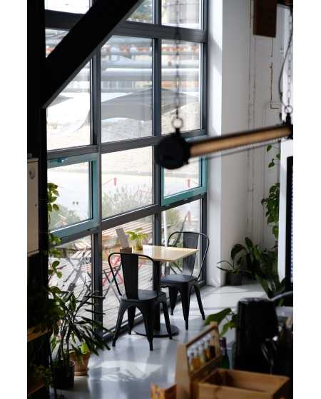 Krzesło Paris inspirowane Tolix czarne