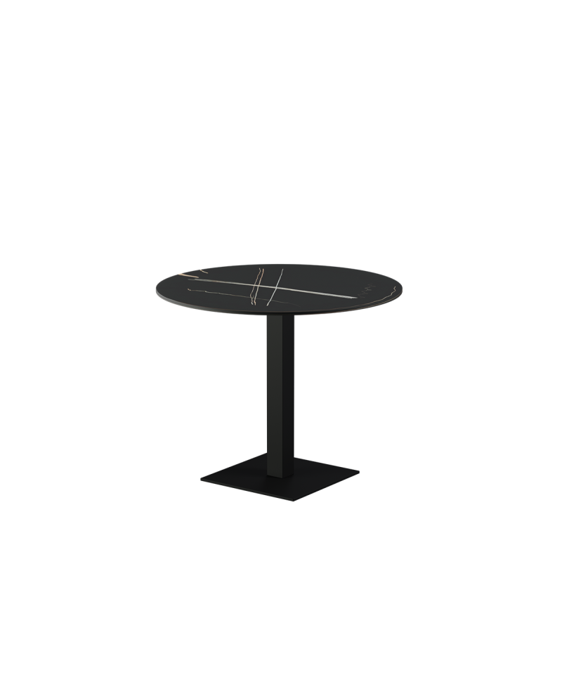 Stolik Alfa S czarny blat ze spieku kwarcowego