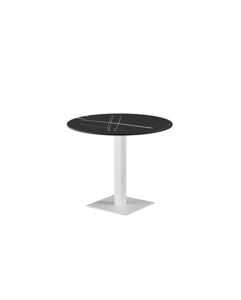 Stolik Alfa S biały blat ze spieku kwarcowego