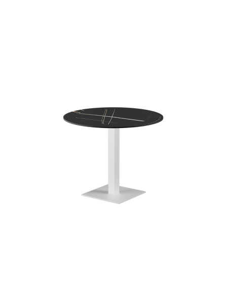 Stolik Alfa S biały blat ze spieku kwarcowego