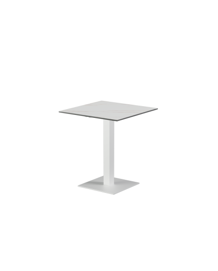 Stolik Alfa S biały blat ze spieku kwarcowego