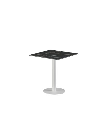 Stolik Alfa R biały blat ze spieku kwarcowego