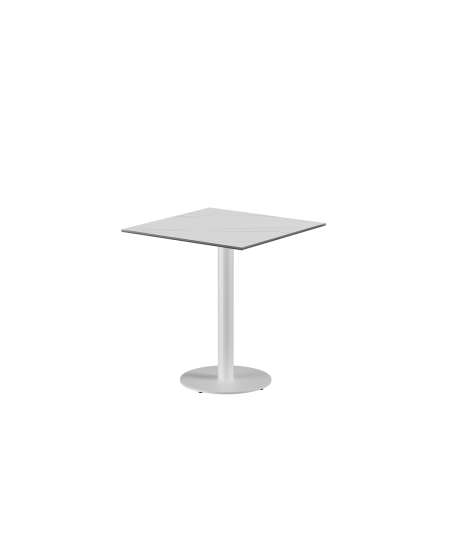 Stolik Alfa R biały blat ze spieku kwarcowego