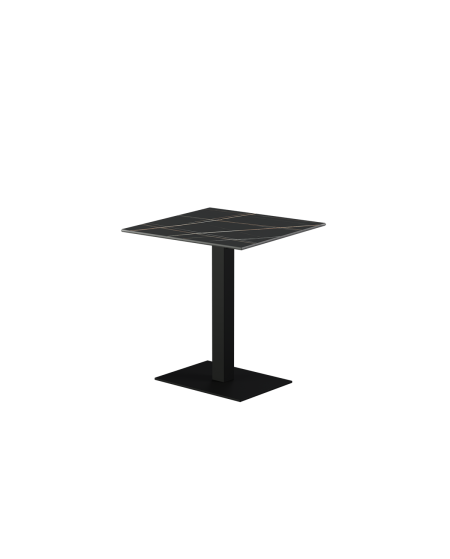 Stolik Alfa 40x55 czarny blat ze spieku kwarcowego