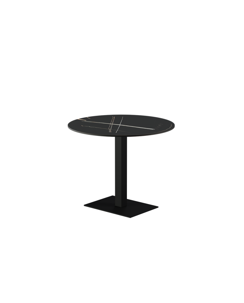 Stolik Alfa 40x55 czarny blat ze spieku kwarcowego
