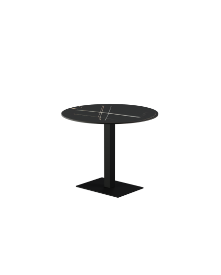 Stolik Alfa 40x55 czarny blat ze spieku kwarcowego