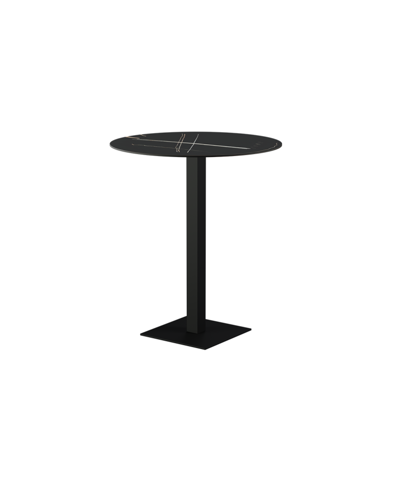 Stolik Alfa Bar czarny blat ze spieku kwarcowego