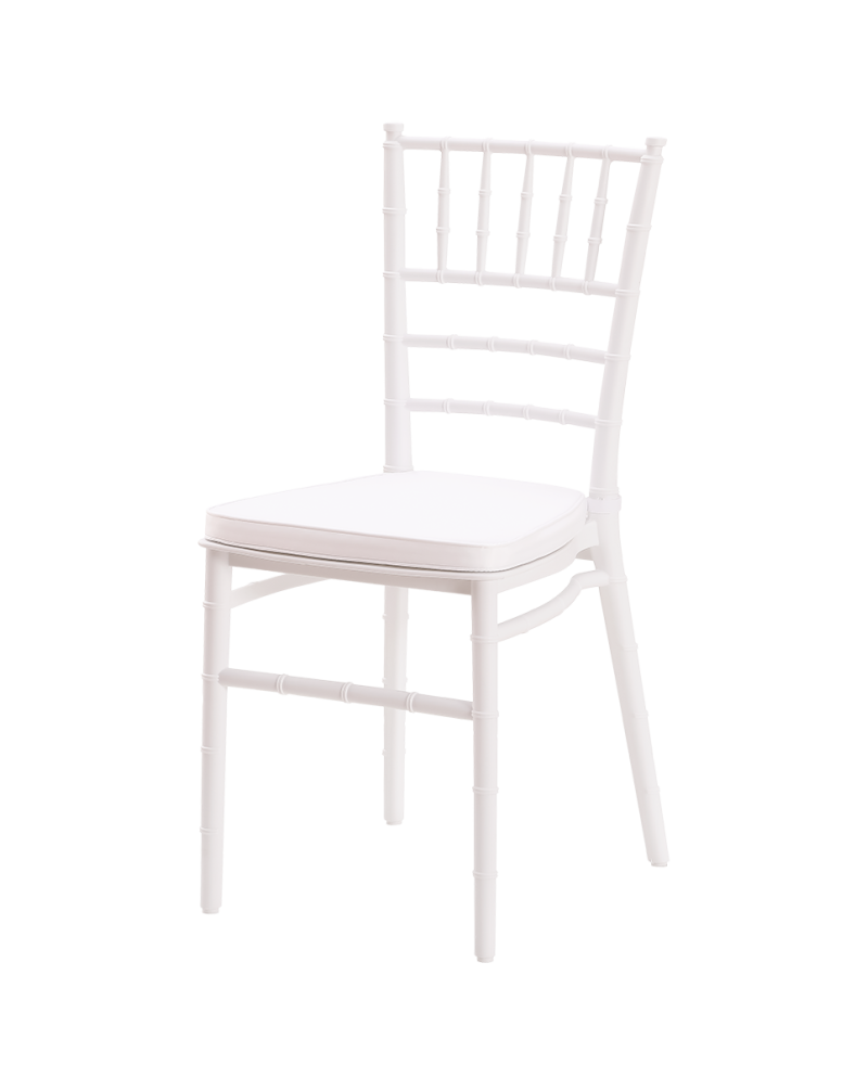 Stolička Chiavari Tiffany Simple, biela