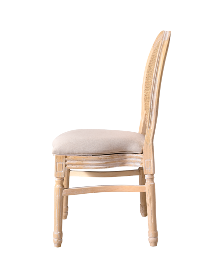 Krzesło Medalion naturalne pobielane