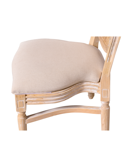 Krzesło Medalion naturalne pobielane