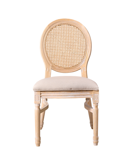 Krzesło Medalion naturalne pobielane
