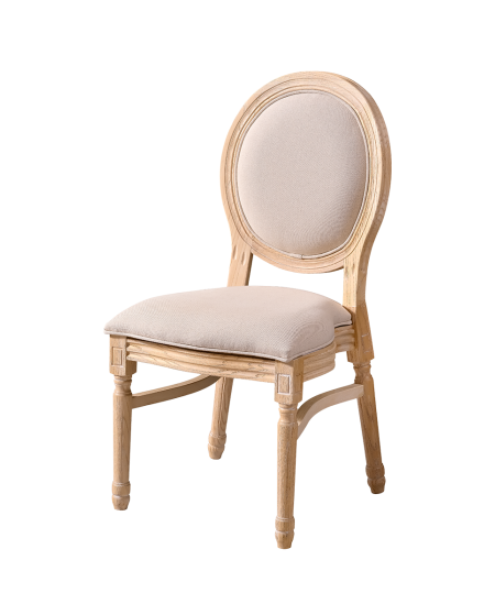 Krzesło Monarch Full Tap naturalne pobielane