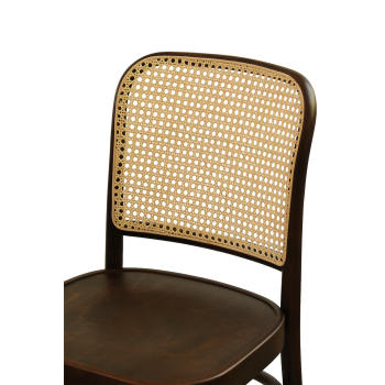 Krzesło drewniane Loomi 811 rattan orzech