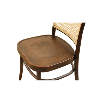 Krzesło drewniane Loomi 811 rattan orzech