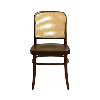Krzesło drewniane Loomi 811 rattan orzech