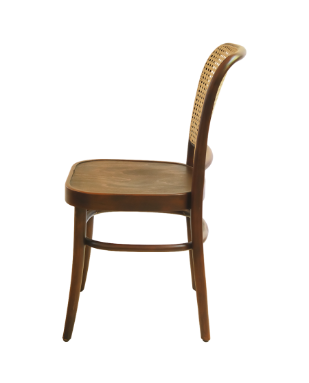 Krzesło drewniane Loomi 811 rattan orzech