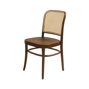 Krzesło drewniane Loomi 811 rattan orzech