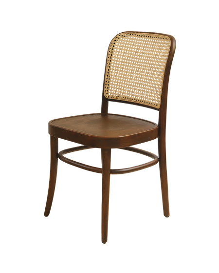 Krzesło drewniane Loomi 811 rattan orzech