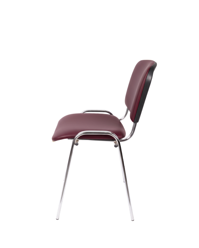 Stolička Iso 24H CR T0033, bordová ekokoža 