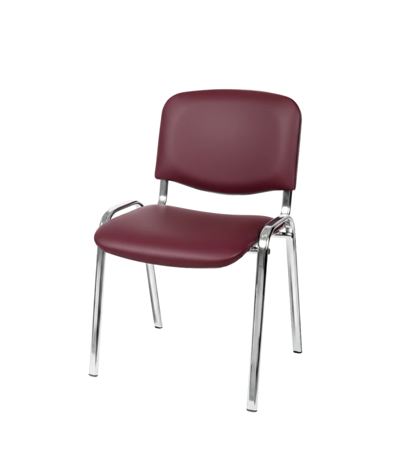 Stolička Iso 24H CR T0033, bordová ekokoža 