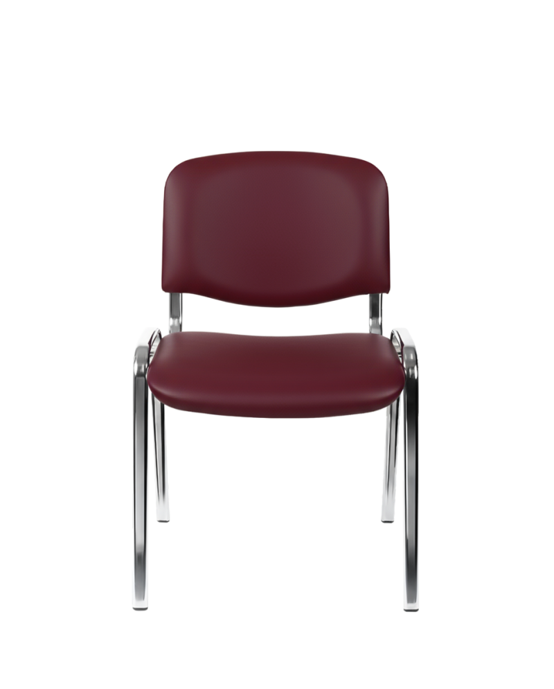 Stolička Iso 24H CR T0033, bordová ekokoža 