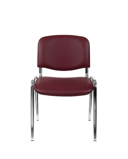 Krzesło Iso 24H CR T0033  bordowe ekoskóra