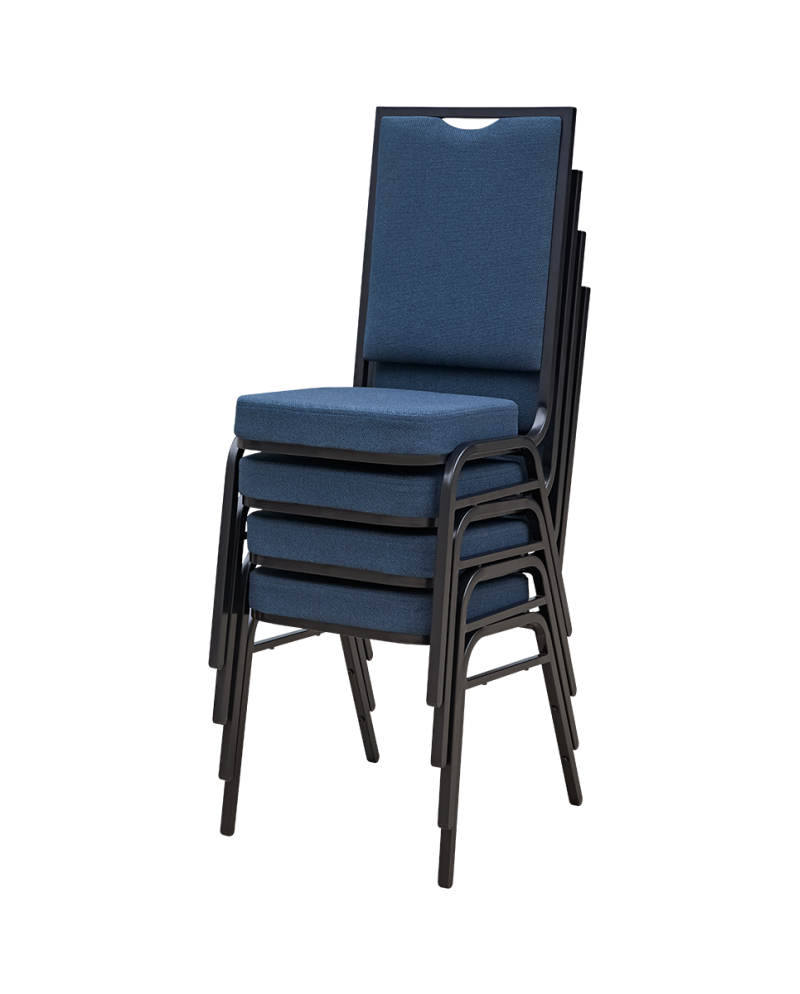 Scaun stivuibil cu tapiterie albastru guvernamental - AM110 [3]
