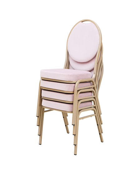 Krzesło Herman Modern różowy welur