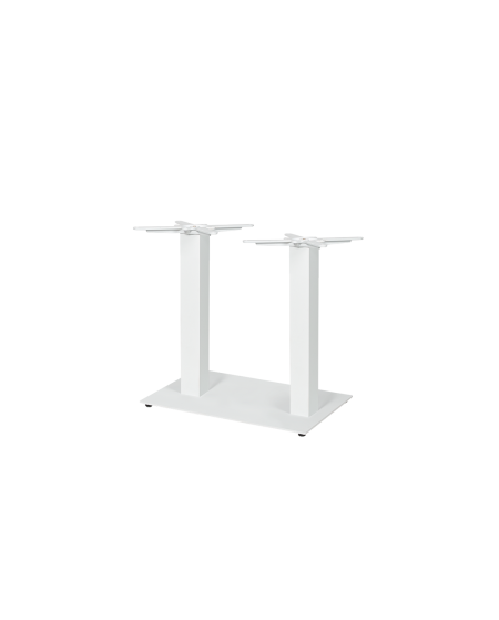 Stolik Alfa Duo biały z dębowym blatem drewnianym