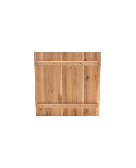 Stolik Alfa 40x55 szary z dębowym blatem drewnianym