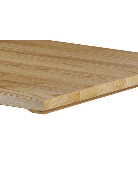 Stolik Alfa 40x55 szary z blatem drewnianym