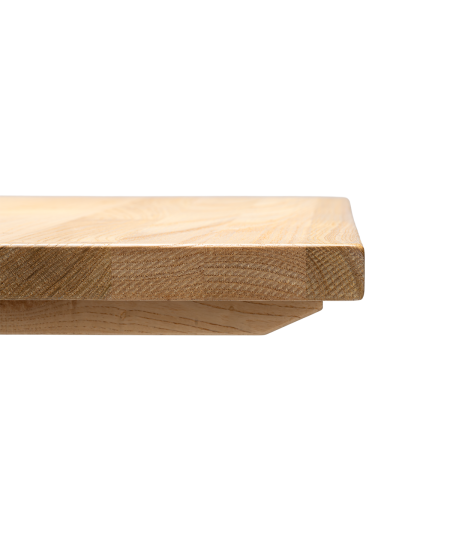 Stolik Alfa 40x55 szary z blatem drewnianym