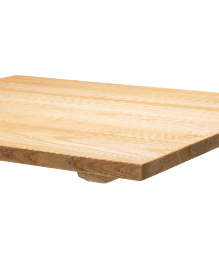 Stolik Alfa 40x55 szary z blatem drewnianym