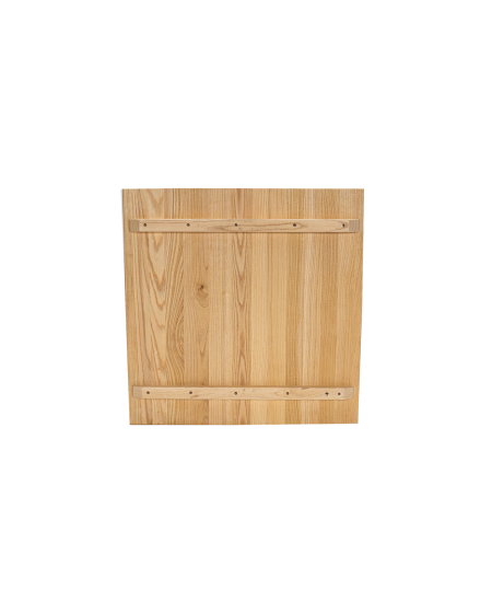 Stolik Alfa 40x55 szary z blatem drewnianym